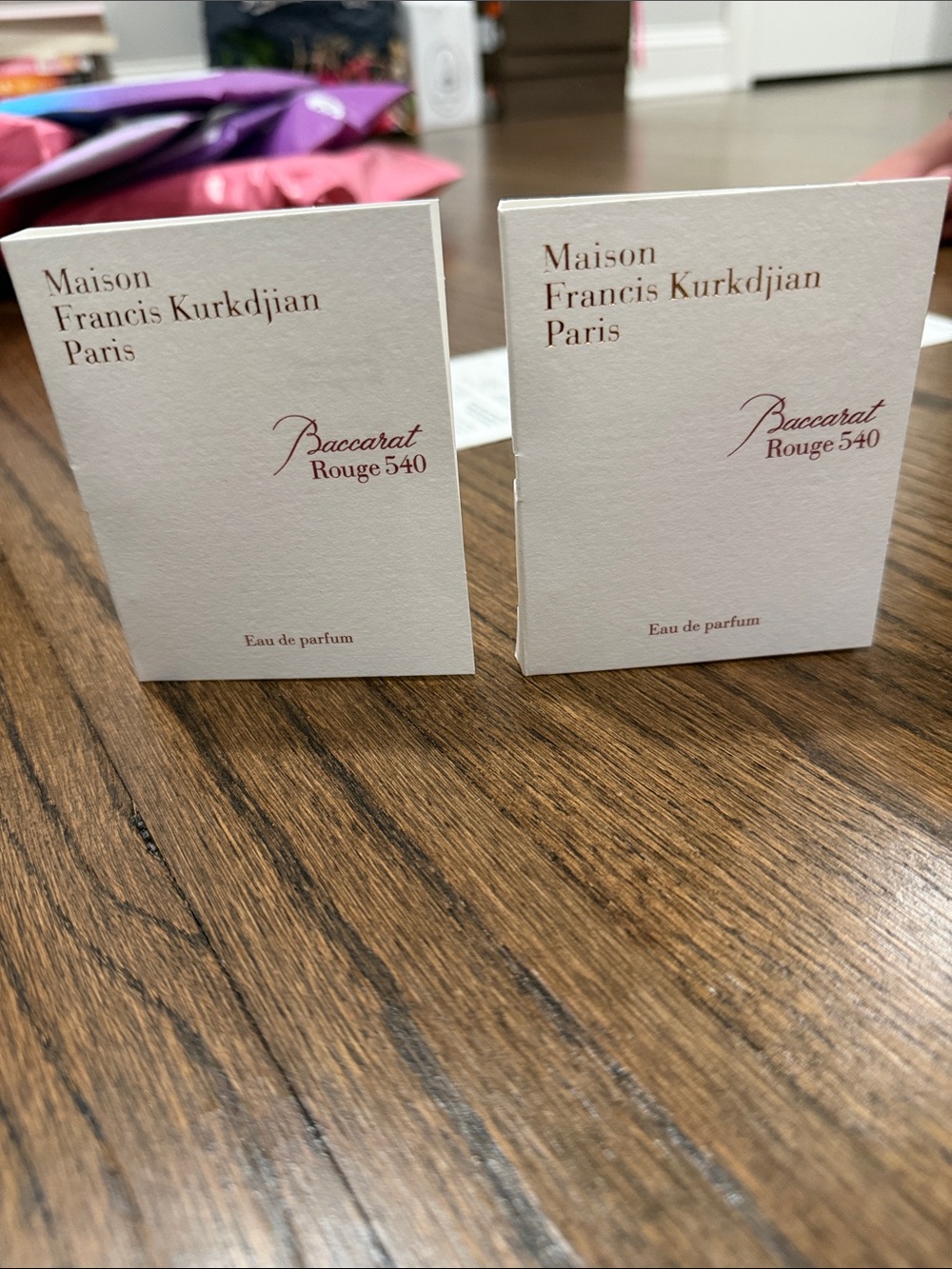 Baccarat Rouge 540 set of 2 samples
